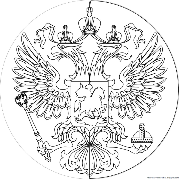 Двуглавый орёл герб России вектор