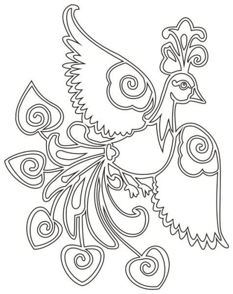 Жар птица раскраска