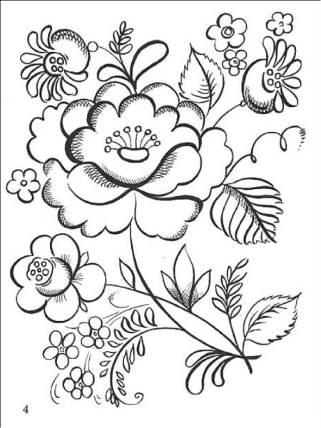 Раскраски для взрослых цветы