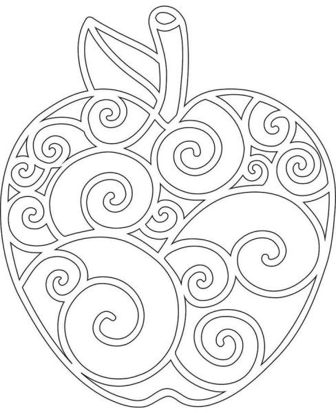 Трафарет витраж листья