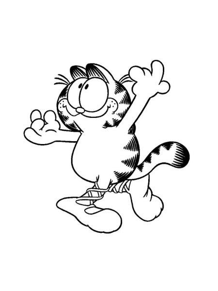 Разукрашка Гарфилд