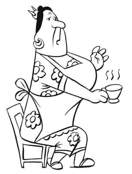 Карлсон раскраска для детей