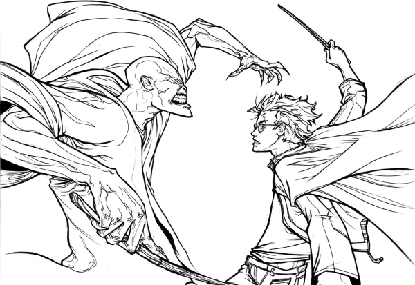 Гарри Поттер раскраски темный Лорд