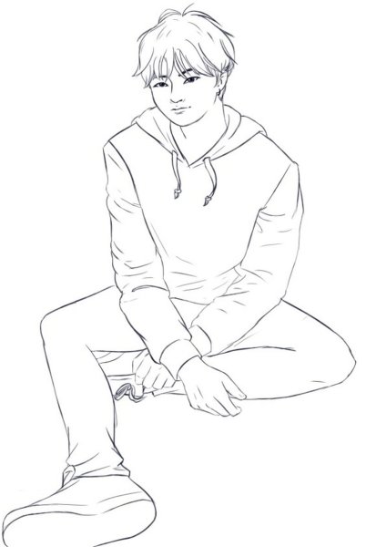 Раскраска корейцы БТС