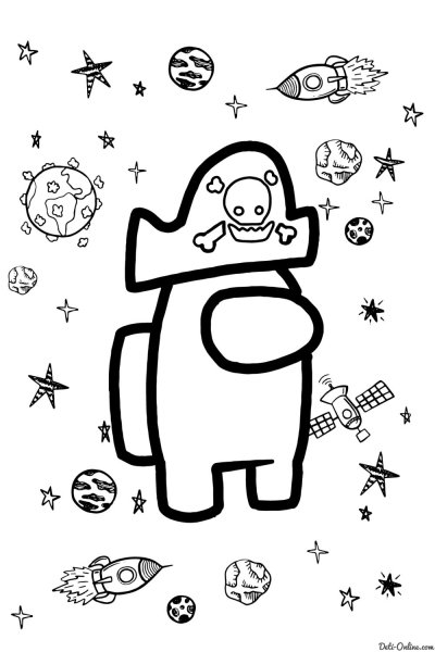 Карта амонг АС раскраска