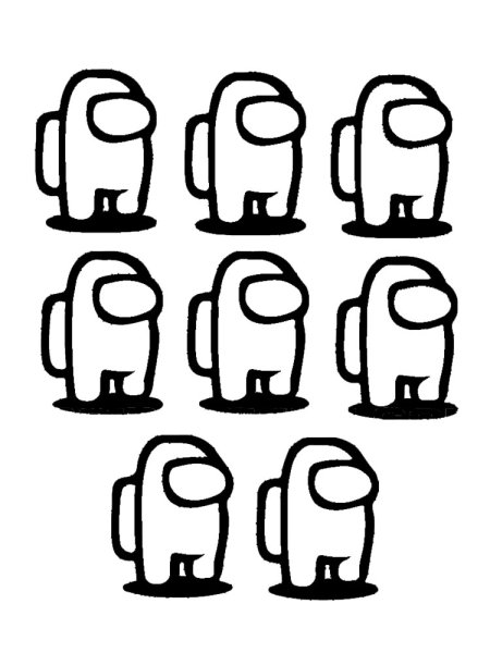 Прикольные раскраски амонг АС