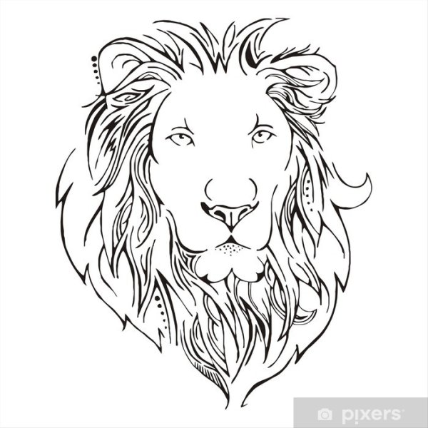 Лев для выжигания