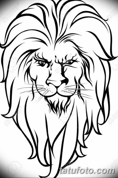 Лев грива черно-белая вектор