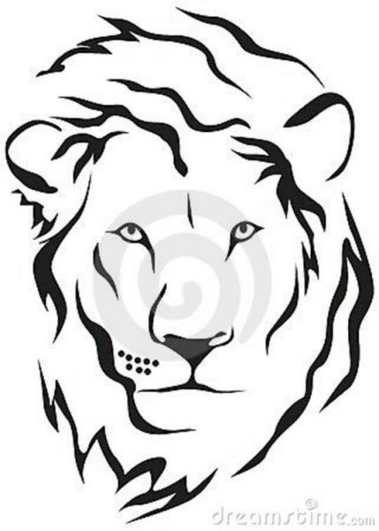 Голова Льва контур