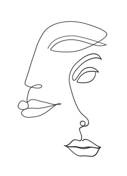 Лицо рисунок контур
