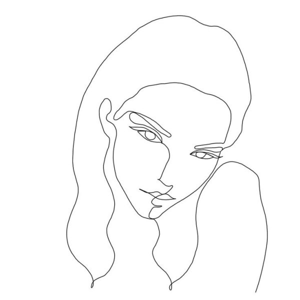 Контурные лица эскиз