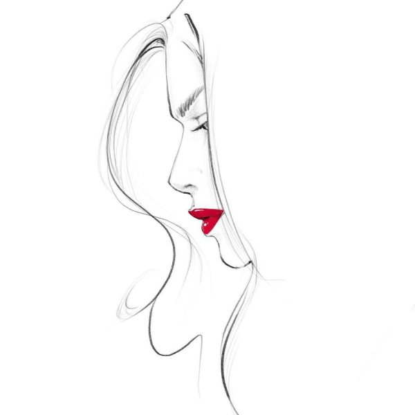 Силуэт женского лица