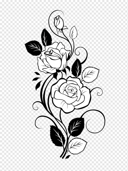 Красивые цветы черно белые