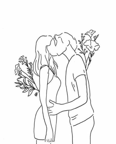 Влюбленные рисунок