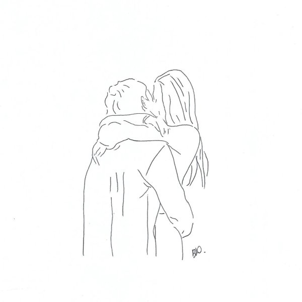 Контурные рисунки любовь