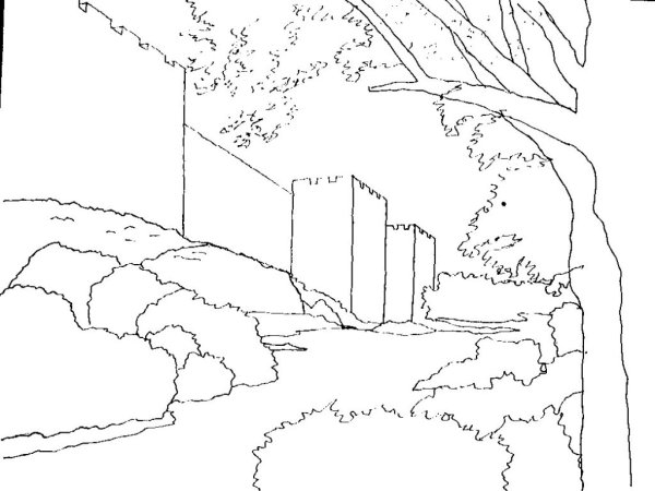 Раскраска пейзаж