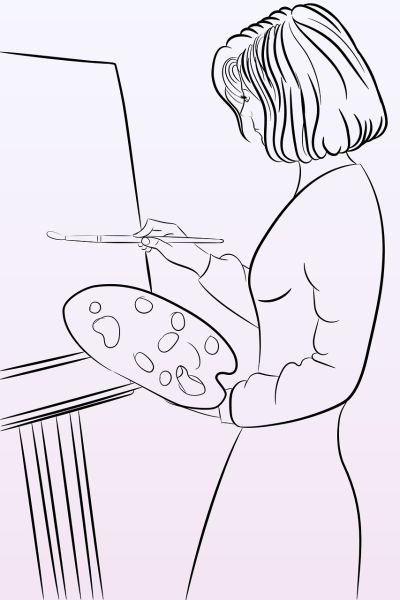 Художник раскраска для детей