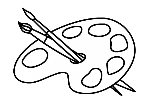 Палитра красок раскраска