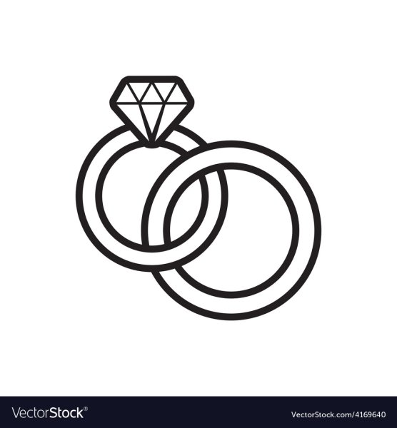 Свадебные кольца черно белые