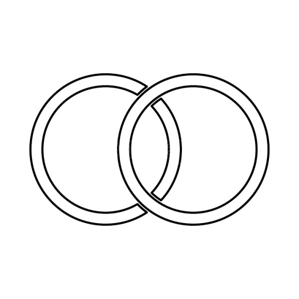 Обручальные кольца с вырезкой