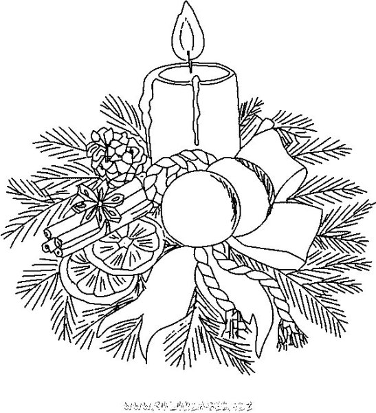 Елка раскраска