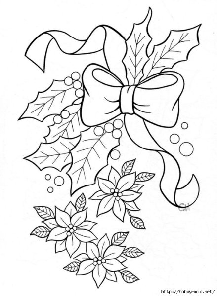 Новогодний натюрморт раскраска