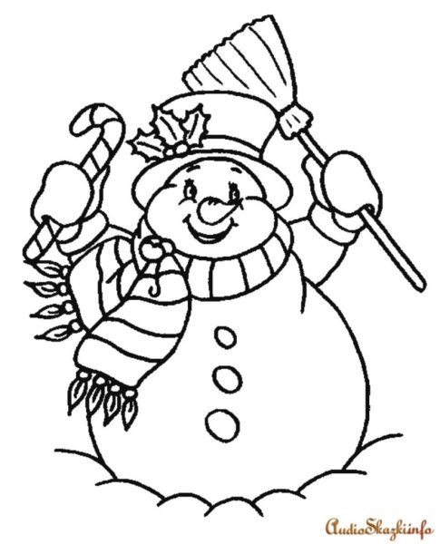 Детские новогодние раскраски