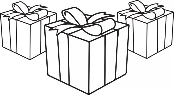 Подарок раскраска
