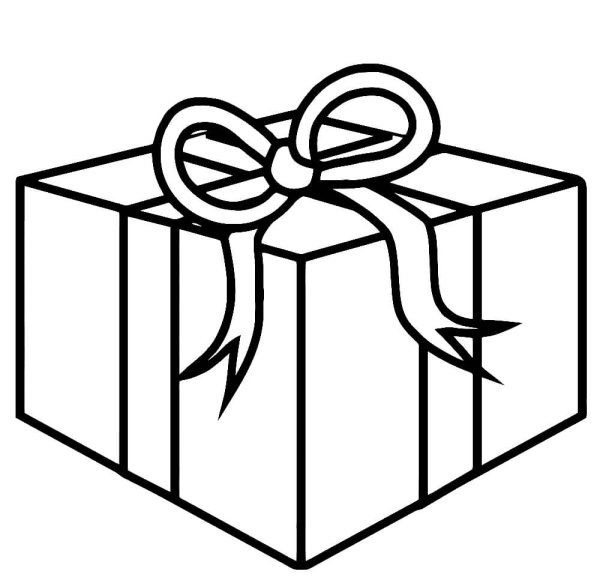 Подарок раскраска