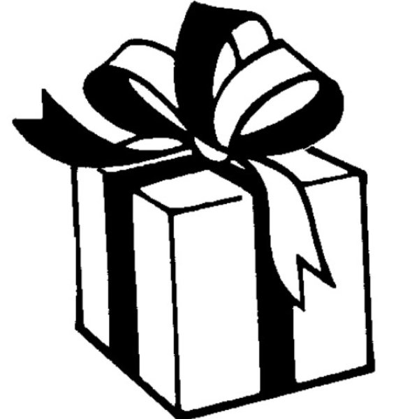 Раскраска коробка с подарком