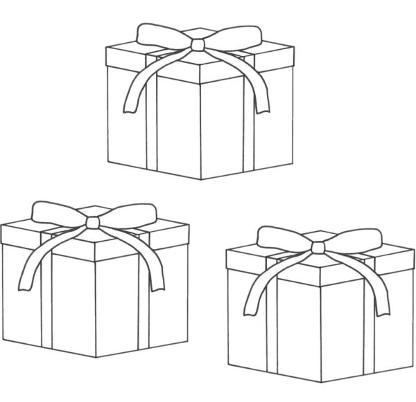 Рисование подарочной коробки