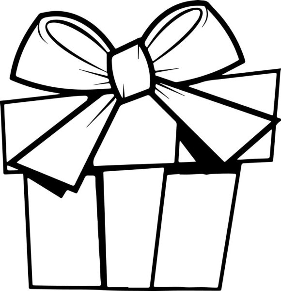 Подарочная коробка контур