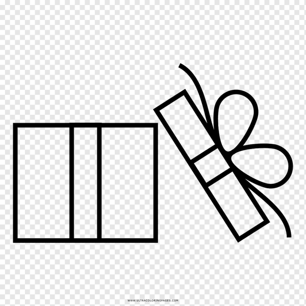 Подарок с бантиком раскраска