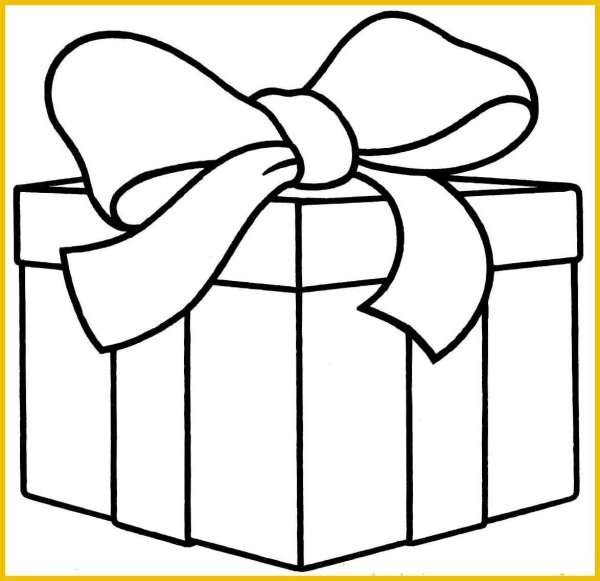 Подарочная коробка контур