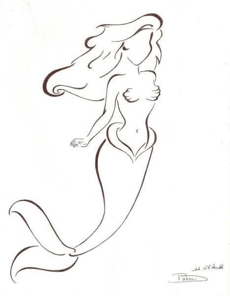 Русалочка рисунок