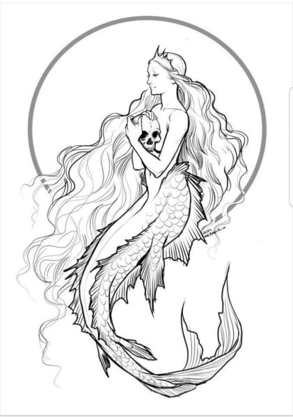 Рисование русалки