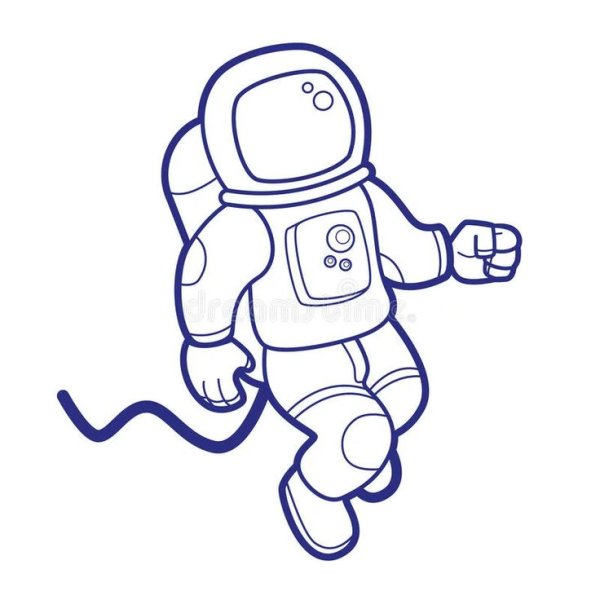 Космонавт трафарет