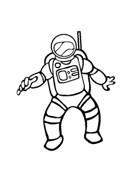 Космонавт раскраска