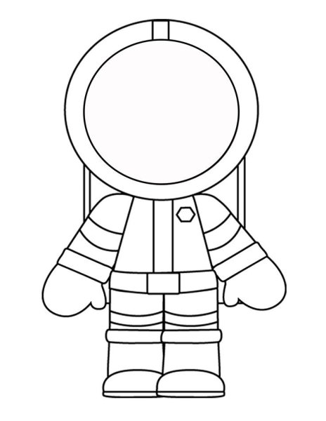 Космонавт раскраска для детей