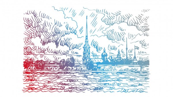 Санкт Петербург Петропавловская крепость Графика