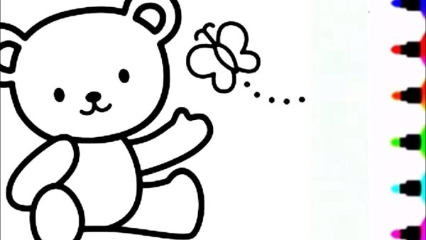Раскраска. Медвежонок