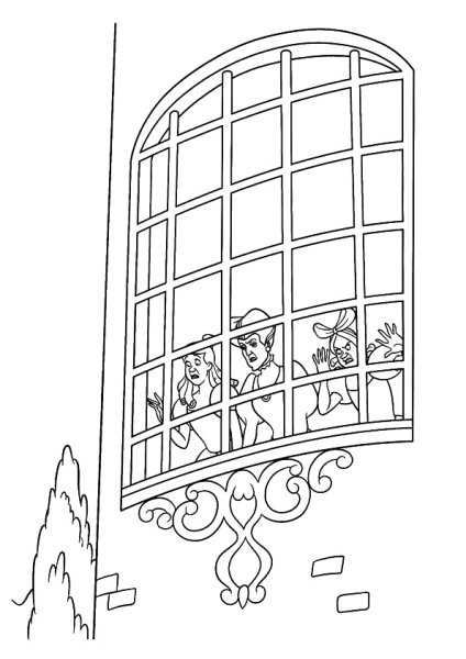 Трафарет арочного окна