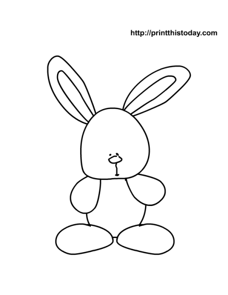 Трафарет зайца для аппликации