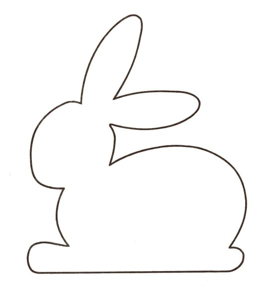 Трафарет зайчика для рисования