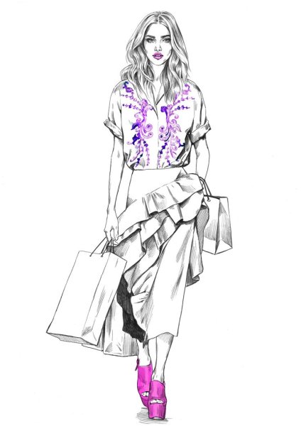 Скетч в стиле фэшн