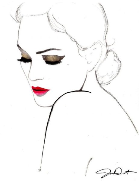 Фэшн иллюстрация лицо