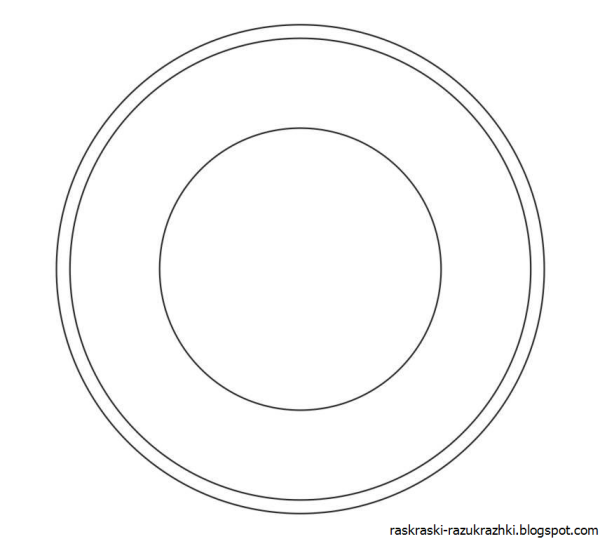 Тарелка раскраска для детей