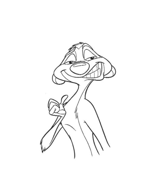 Тимон раскраска