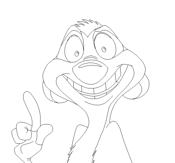 Тимон рисунок карандашом