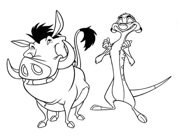 Раскраски Дисней Король Лев